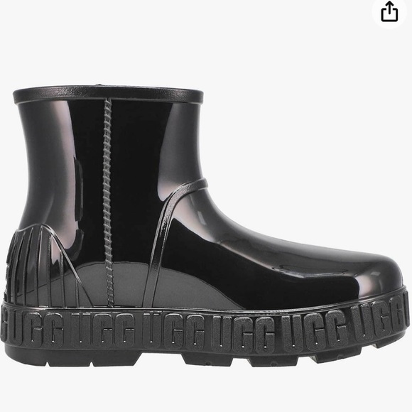 Black UGG rain boots with fur insole - Picture 6 of 6